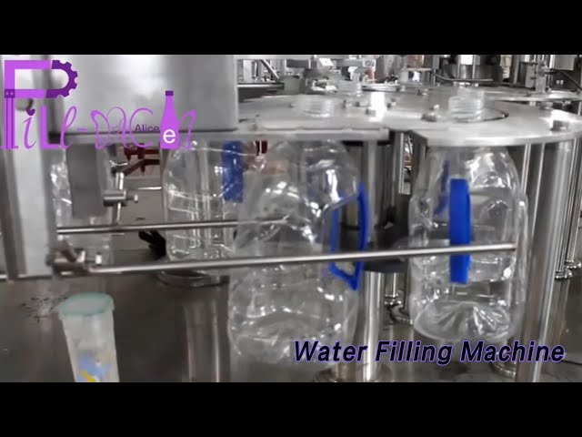Plastic Bottle Water Filling Machine 1500BPH Washing / Capping