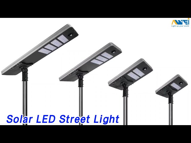 Aluminum Alloy Solar LED Street Light 80 Cri 120lm/W IP65 Monocrystalline Silicon