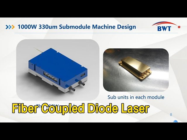 High Power Fiber Coupled Diode Laser 1000W 300um For Welding System