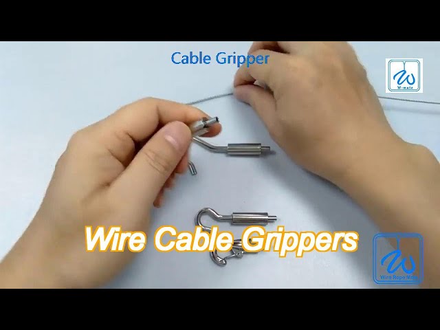 Brass Wire Cable Grippers With Hooks Hanging Kit For Lighting Suspension Systems