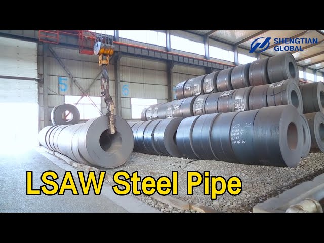 ASTM A252 LSAW Steel Pipe High Strength Thick Wall For Gas Pipelines