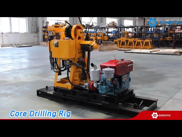 Vertical Shaft Core Drilling Rig 2000rpm 600m Depth Diesel / Electrical Motor