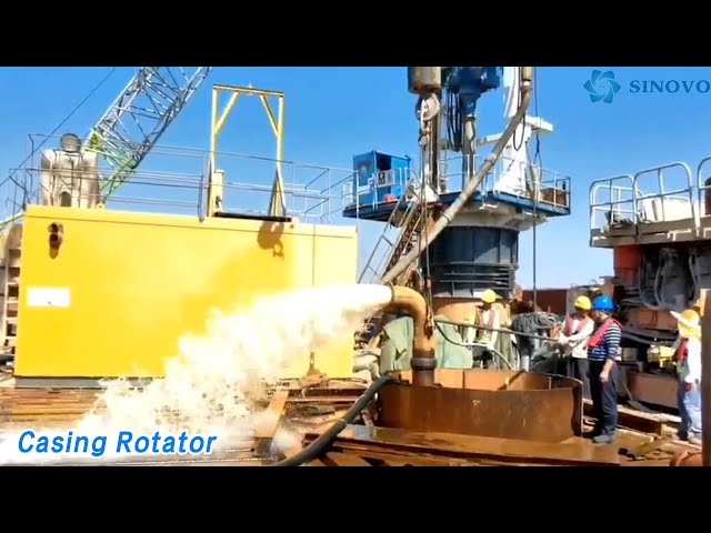 Full Hydraulic Casing Rotator High Safety No Vibration 80m Depth