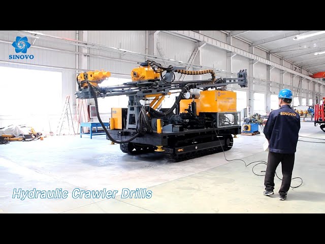 Rotation Hydraulic Crawler Drills 600m Depth 71mm Dia For Water Conservancy