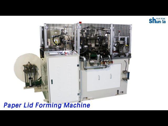 PLC Automatic Paper Lid Forming Machine Single Layer For Coffee Drinks
