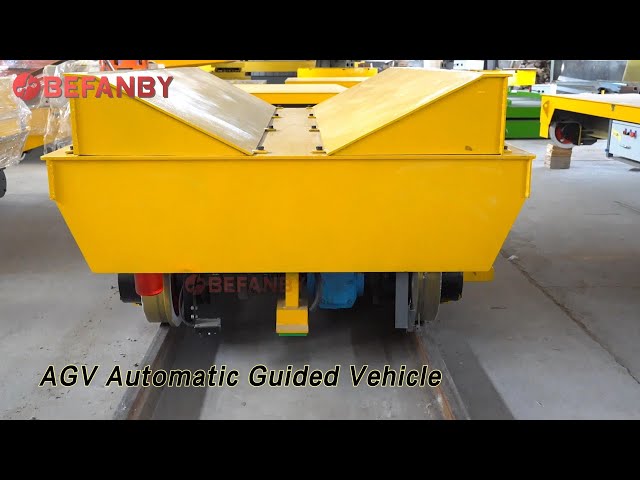 Transfer AGV Automatic Guided Vehicle Coil Cart 16 Tons V - Deck Frame