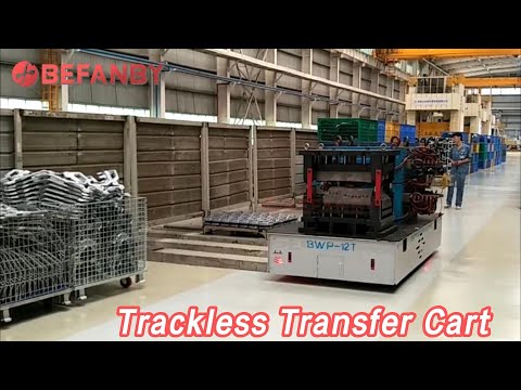 Flexible Trackless Transfer Cart Electric 12 Tons Battery Powered Handling For Mold