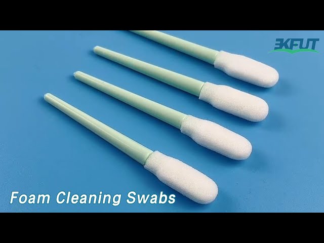 PP Stick Foam Cleaning Swabs Round Sponge Head For Keypads Assembly