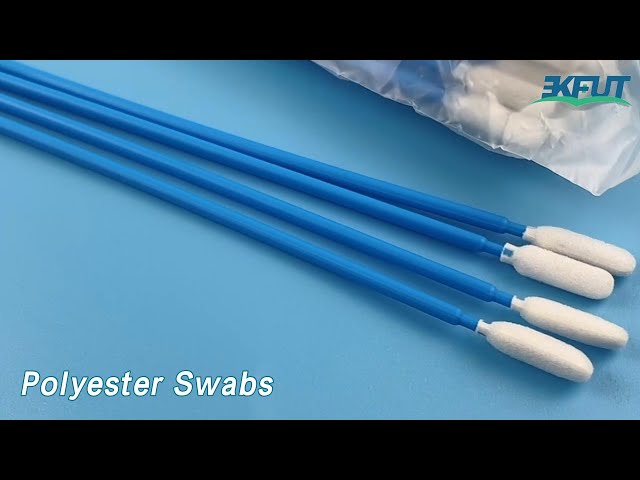 Cleanroom Polyester Swabs 6.5 Inches Lint Free Paddle Dacron Head