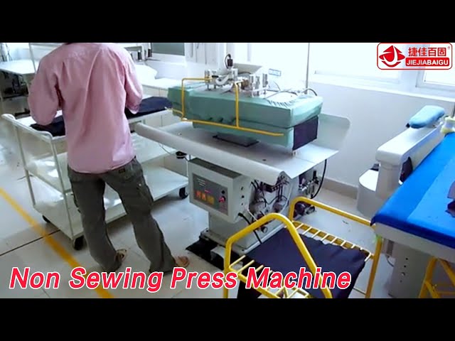 PLC Non Sewing Press Machine Legger Stretch Scissors Steam High Pressure