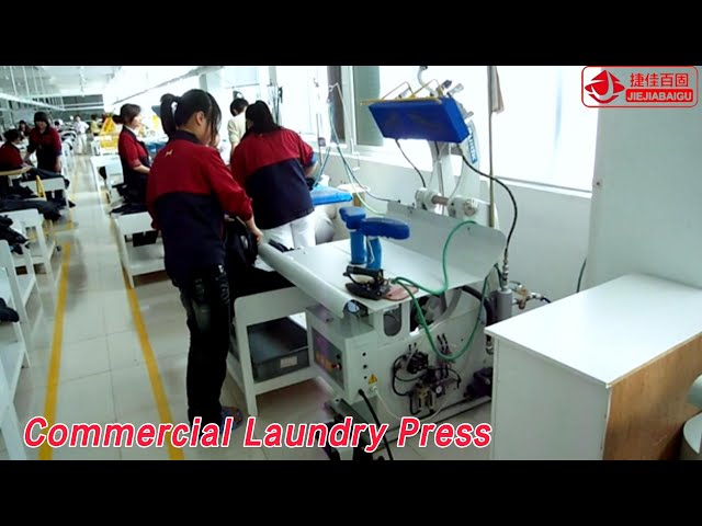 Auto PLC Commercial Laundry Press Machine Steam 1500W For Shoulder Seam