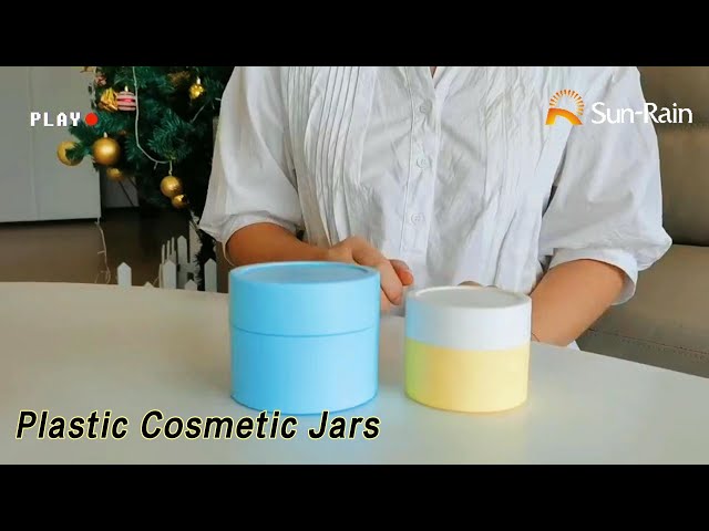 PP Scrub Plastic Cosmetic Jars Container Double Wall With Screw Lid