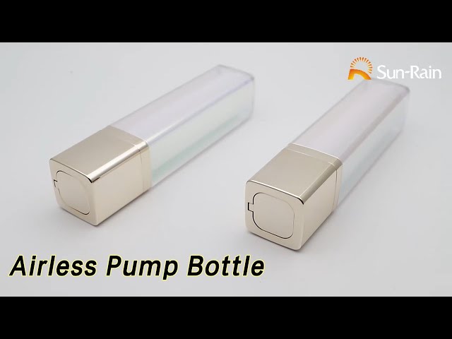 Plastic Airless Pump Bottle Acrylic Snap Double Walled For Skincare