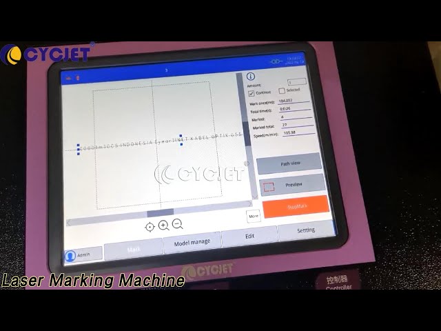 UV Laser Marking Machine Printing Laser 335um For HDPE PP Pipe
