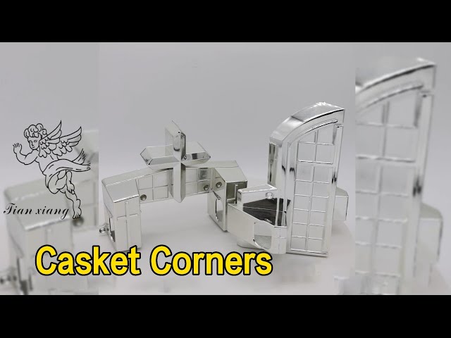 Silver Casket Corners Plastic Iron Tubes Customized For Decration