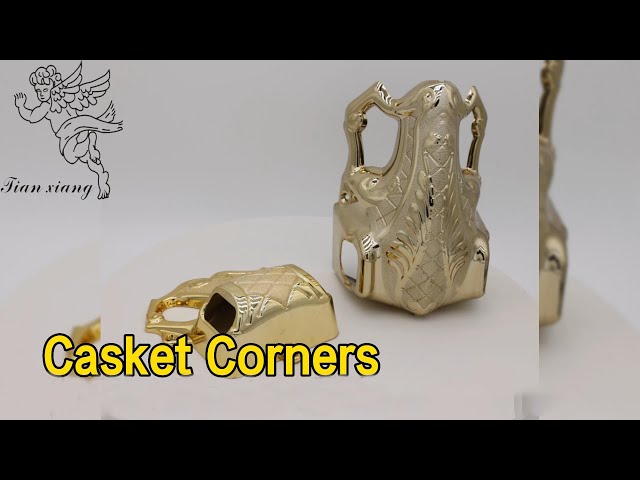 Christ Type Casket Corners Gold Plating PP ABS Decorative With Steel Bars