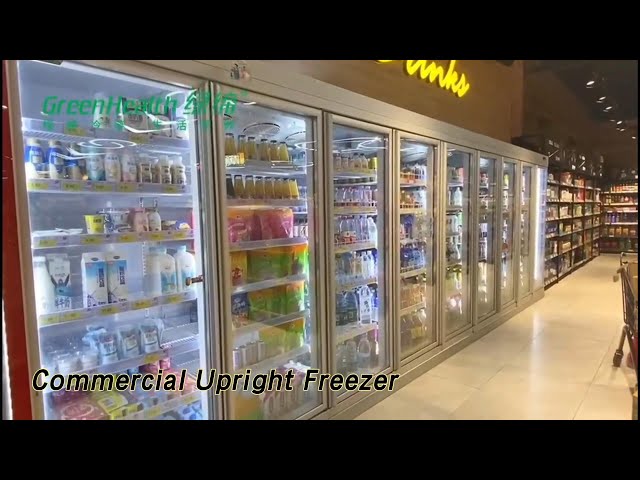 Auto Demist Commercial Upright Freezer Large Volume Smart Thermostat