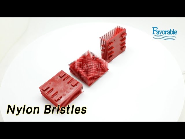 Red PP Nylon Bristles Blocks Brush Square For Auto Cutter