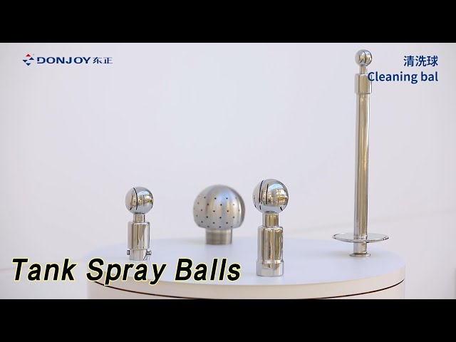 SS304 Tank Spray Balls Thread Connection Cleaning Rotary Mirror / Matt