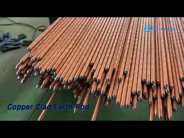 Steel Copper Clad Earth Rod Pointed Unthreaded For Grounding