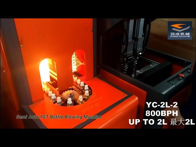 Water Semi Auto PET Bottle Blowing Machine 380V 50HZ Stretch Molding