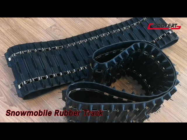 Black Snowmobile Rubber Track 380mm Width 50.5mm Pitch Wearing Resistant