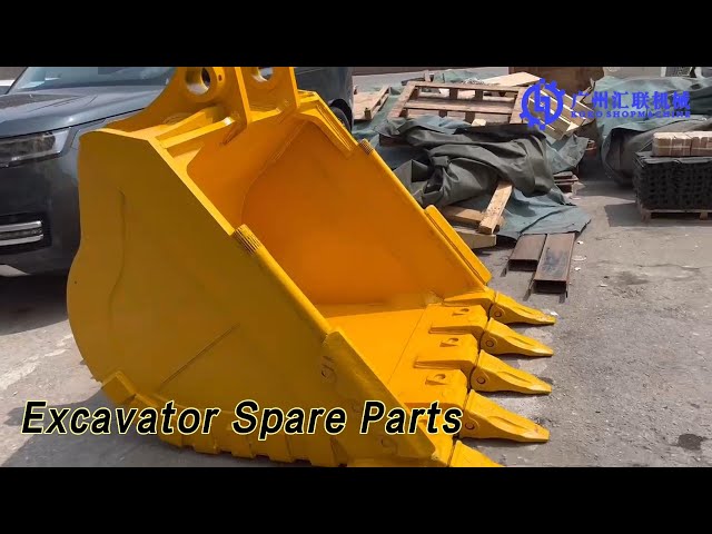 CAT 336 Excavator Spare Parts Rock Bucket Scoop Type Yellow / OEM