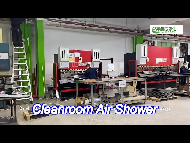 Automatic Control Air Shower Pass Gate with Facial Fingerprint Reader for class 10000 clean room