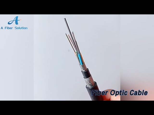 PE Sheath Fiber Optic Cable Single Mode Aerial 24 Core For Communication