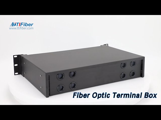 ODF Fiber Optic Terminal Box Patch Panel 24 Port 19 Inch High Intensified