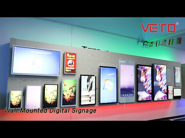 Touch Wall Mounted Digital Signage Screen Slim For Advertising
