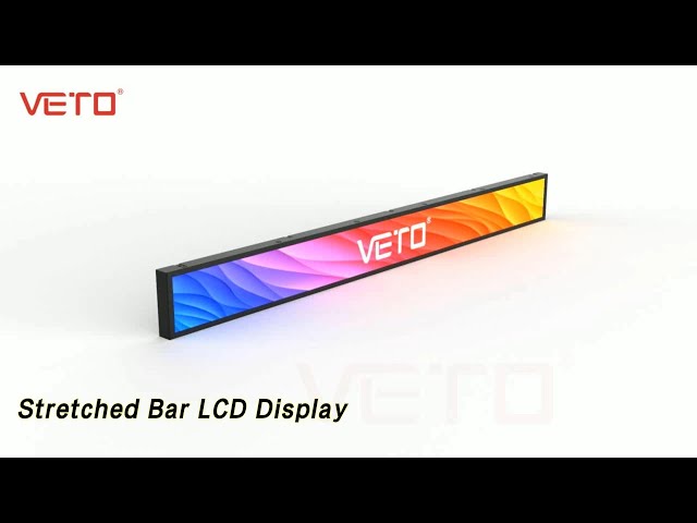 Advertising Stretched Bar LCD Display 23.1 Inch High Brightness Indoor