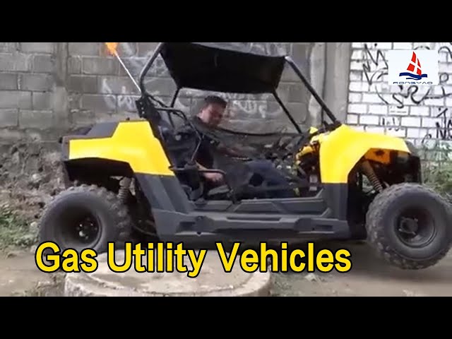 Big Tire Gas Utility Vehicles 55km/h Single Cylinder 2 Seat With Chain Drive