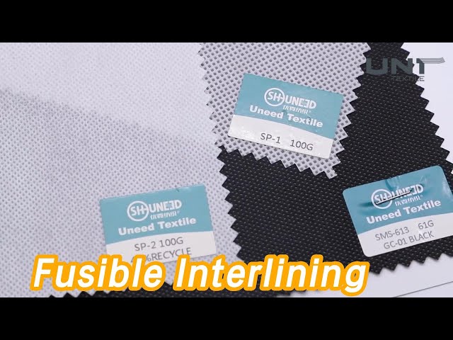 Polyester Fusible Interlining Woven Eco Friendly Soft For Clothing Lining