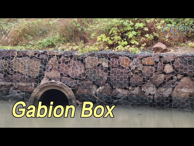 Mesh Gabion Box Galvanized Iron Wire Low Carbon Hot Dipped For River Banks