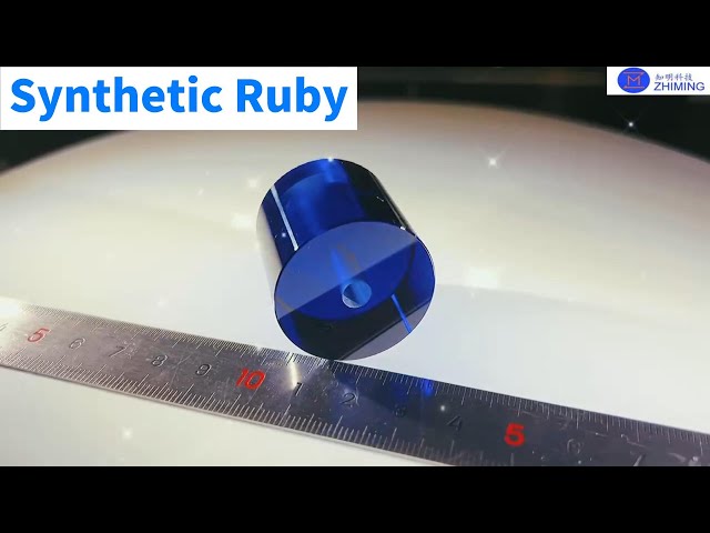 Al2O3 Blue Synthetic Ruby sapphire Lens Hardness 9.0 For Jewelry Making
