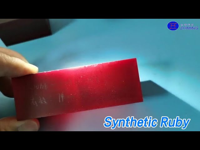 Doped Polished Synthetic Ruby Lens High Hardness Al2O3 Single Crystal