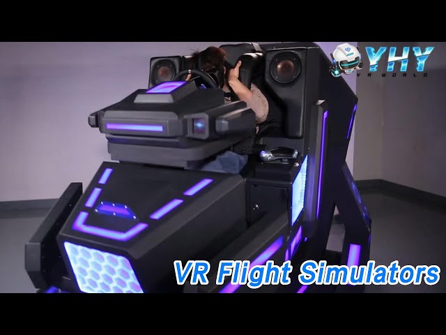 360 Degree VR Flight Simulators Cockpit Racing 9D Dual Belt Safety