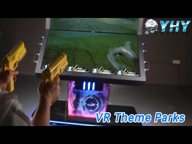 Dual Screen VR Theme Parks Infrared Shooting Mini Size For 4 Players