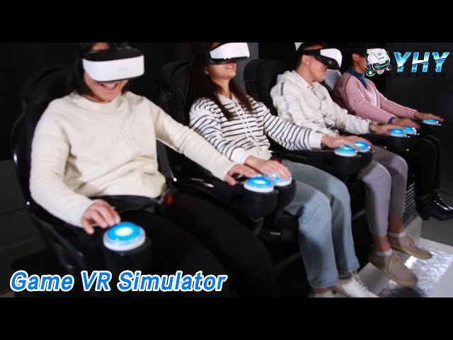 4 Seats Game VR Simulator 9D Interactive Battle Shooting With 3D Glasses