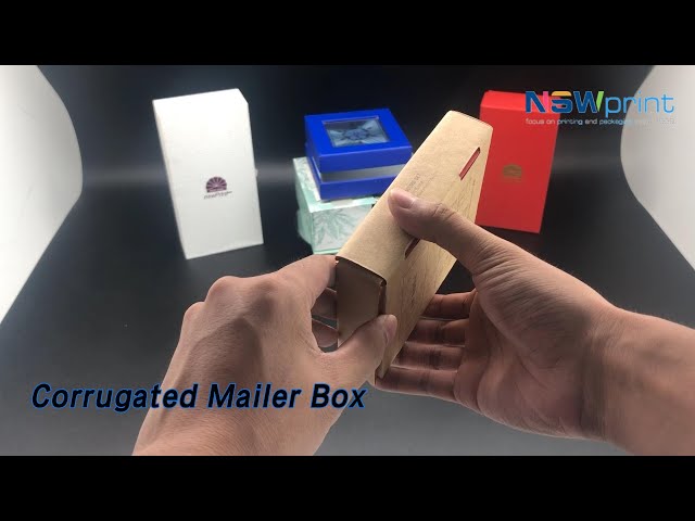 Kraft Corrugated Mailer Box Rectangle Matte Varnishing For Packaging