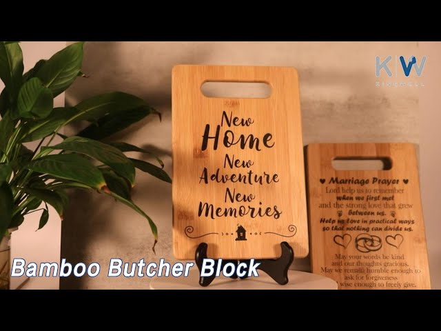 Kitchen Bamboo Butcher Block Chopping Engraved Custom Logo Modern