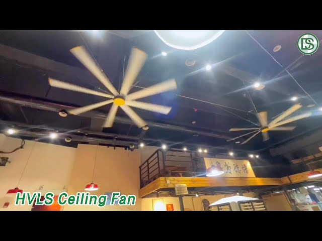 Commercial HVLS Ceiling Fan Aluminum AC Energy Saving For Ventilation