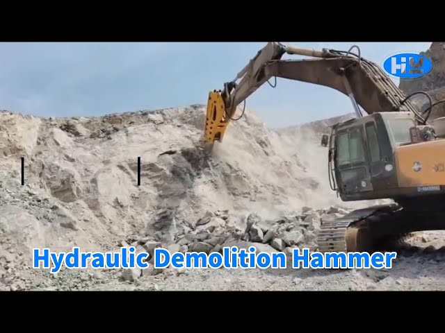 High Strength Hydraulic Demolition Hammer Q345B 175mm Chisel For Rock