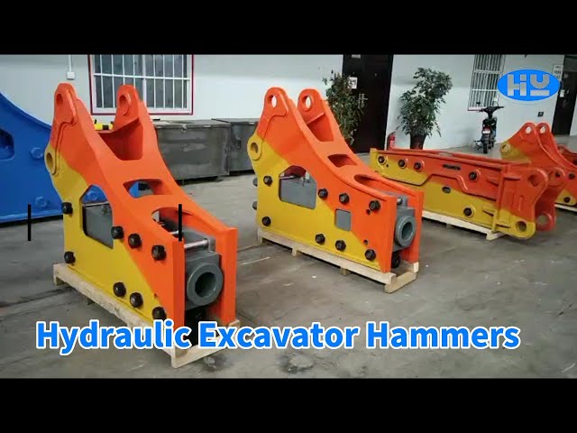 Alloy Steel Hydraulic Excavator Hammers Metallurgical Backhoe For Mining / Quarrying