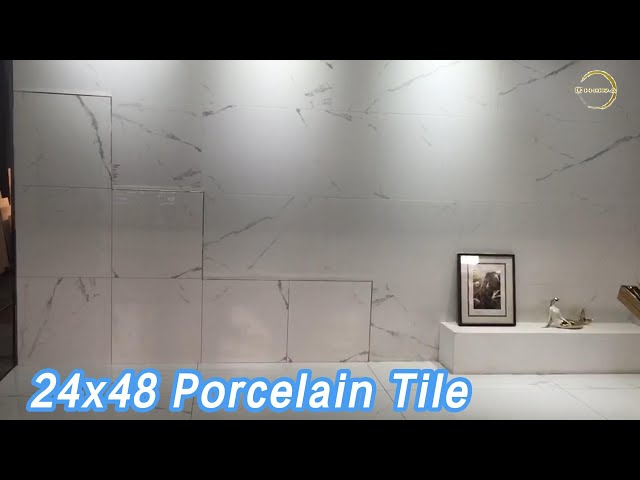 Ceramic 24x48 Porcelain Tile Fine Air Permeability Super White Renewable