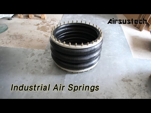 Triple Convoluted Industrial Air Springs 3H630376 Rubber Steel