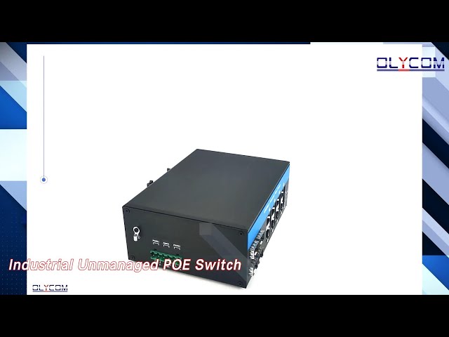 8 Port Industrial Unmanaged POE Switch Gigabit Ethernet IP40