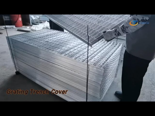 Hot Dipped Galvanized Grating Trench Cover 6mm Stainless Steel For Driveway