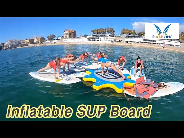 Floating Inflatable SUP Board 3m Dia PVC Yoga Paddle Customized